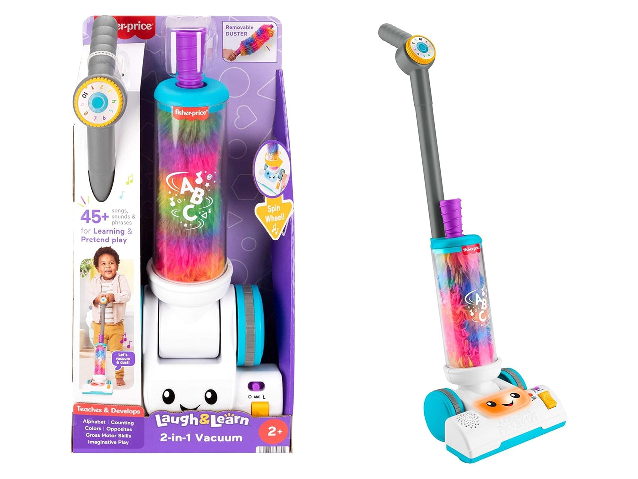 Fisher-price taspirapolvere ridi e impara 2 in 1