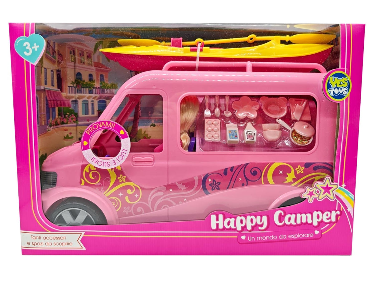 Happy camper bambola accessori luci suoni