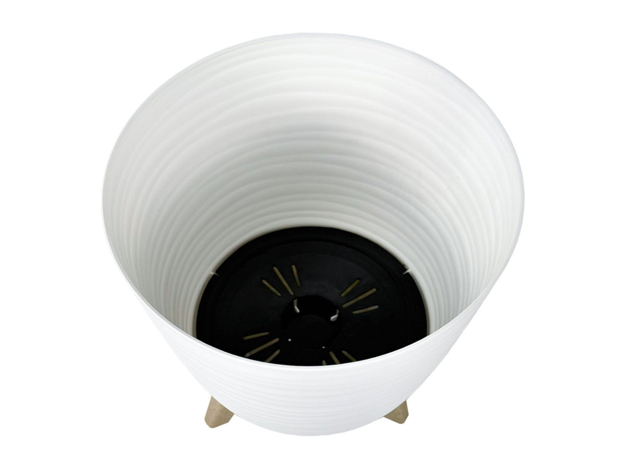 Vaso Aurora Luna con piedini 30xh.28cm bianco