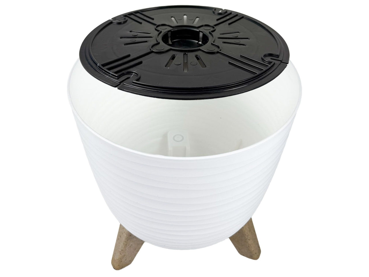 Vaso Aurora Luna con piedini 30xh.28cm bianco