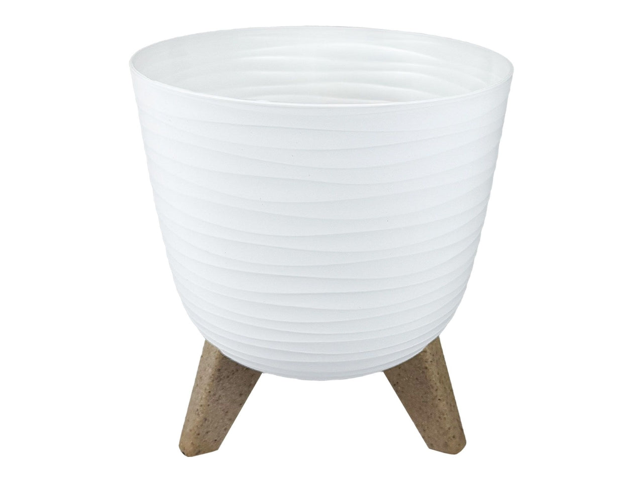 Vaso Aurora Luna con piedini 30xh.28cm bianco