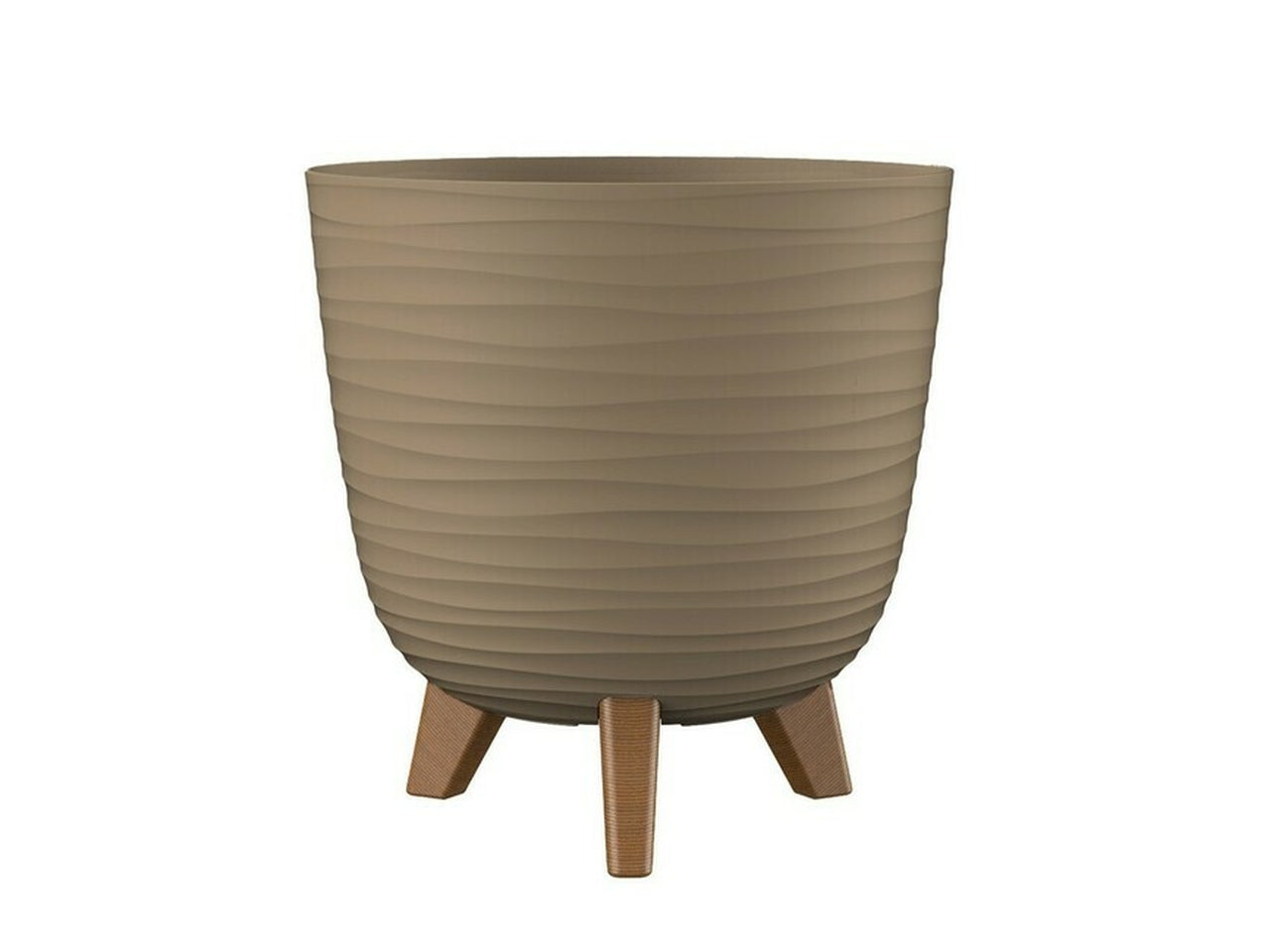 Vaso Aurora Luna con piedini 30x28cm mocca