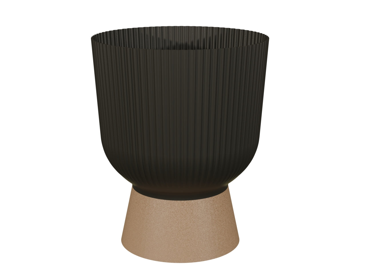 Vaso Wave Tulip 30xh.35cm antracite