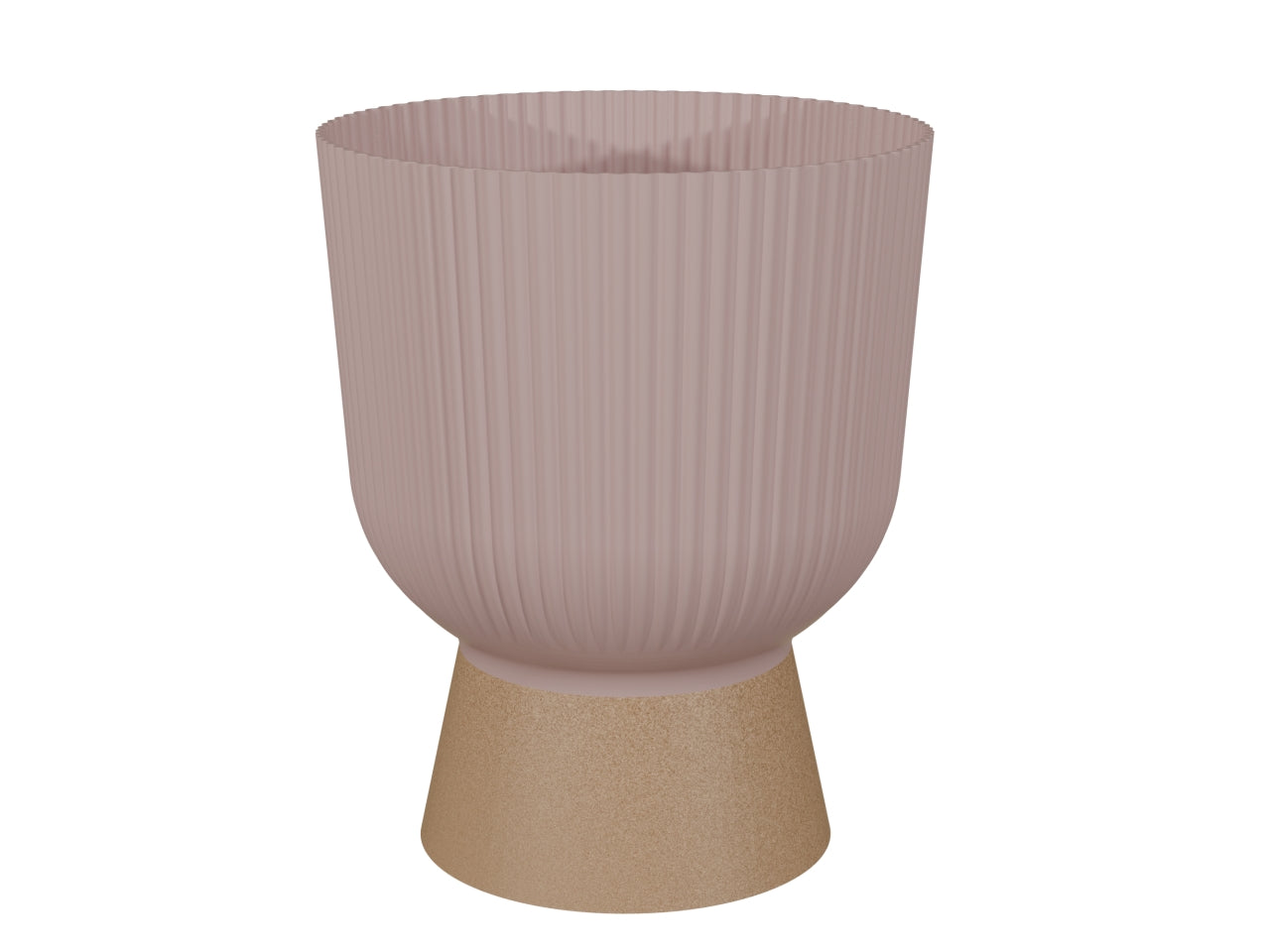 Vaso Wave Tulip 30xh35cm rosa chiaro