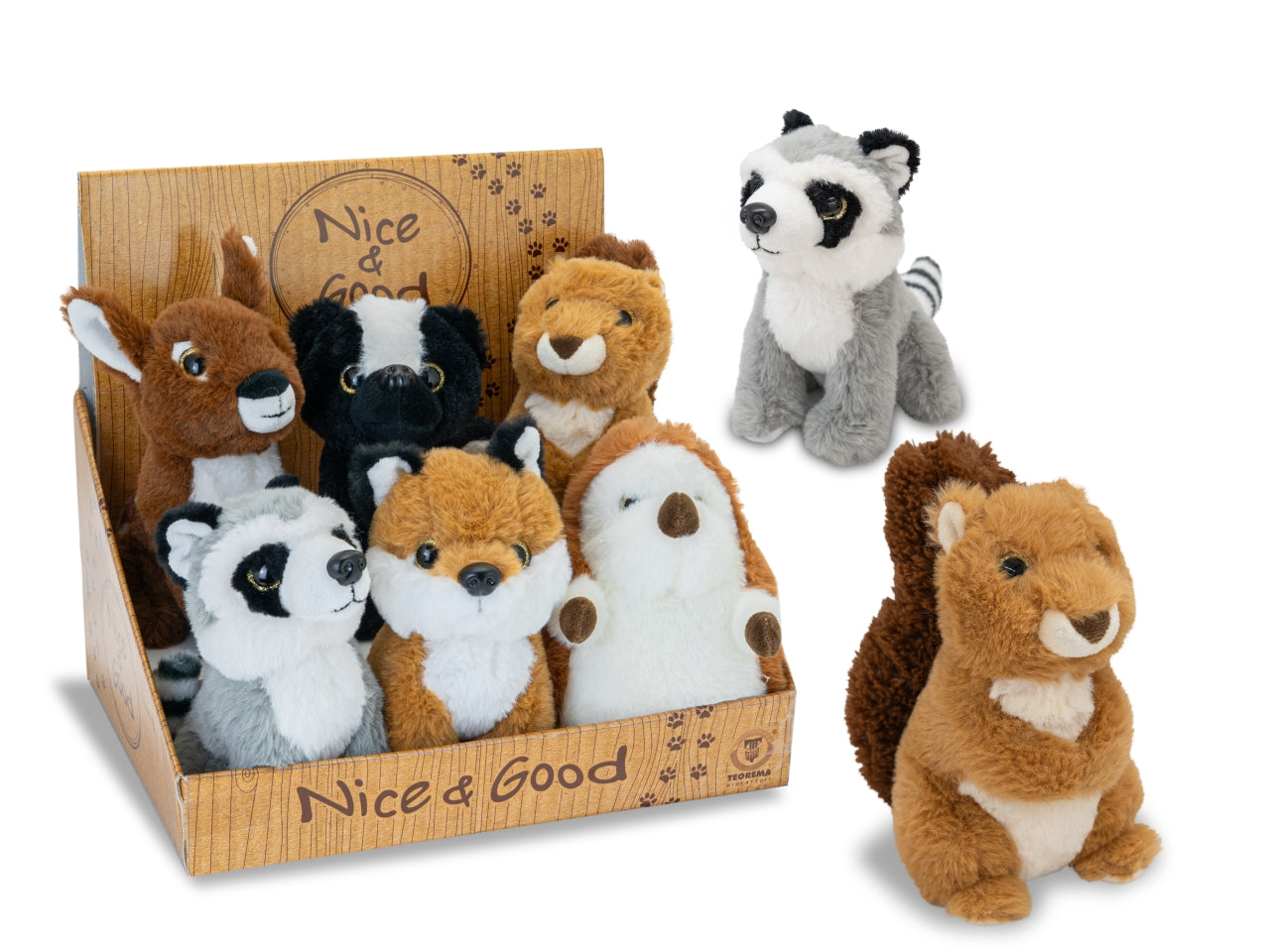 Nice good animali della foresta 6 modelli assortiti 18 cm