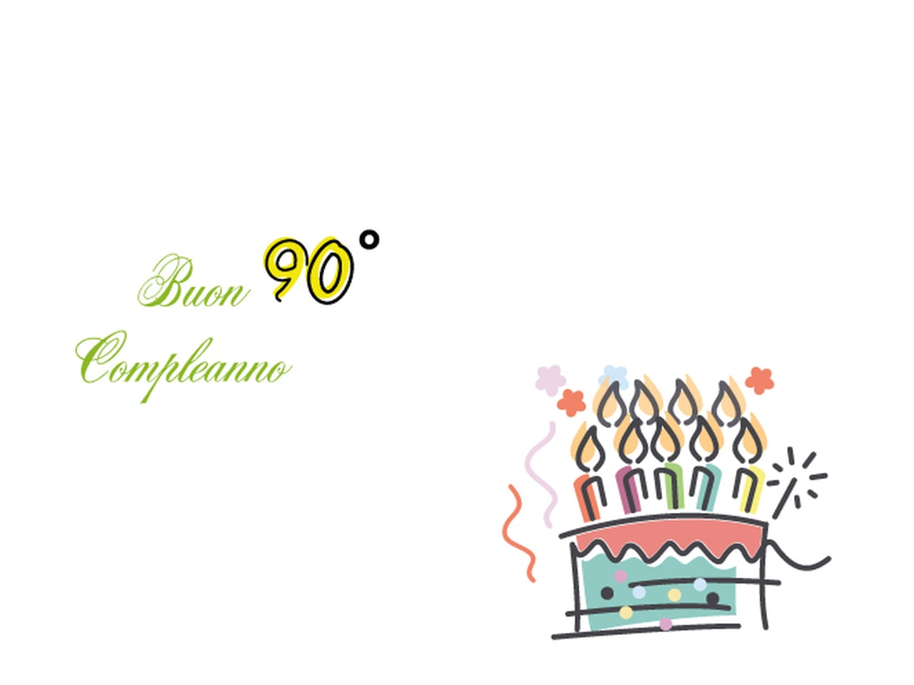 Biglietto 90anni flashcard 103