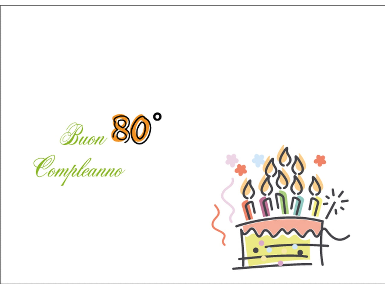 Biglietto 80anni flashcard 102