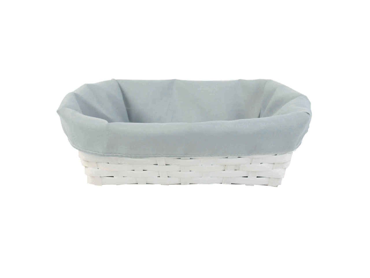 Cestino foderato bianco in bambu'