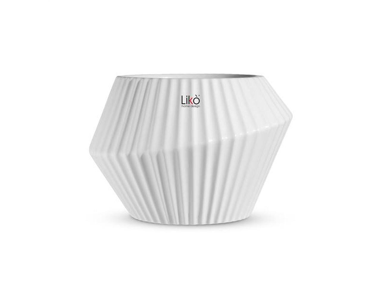 Sauvage vaso d.18xh.13cm bianco m