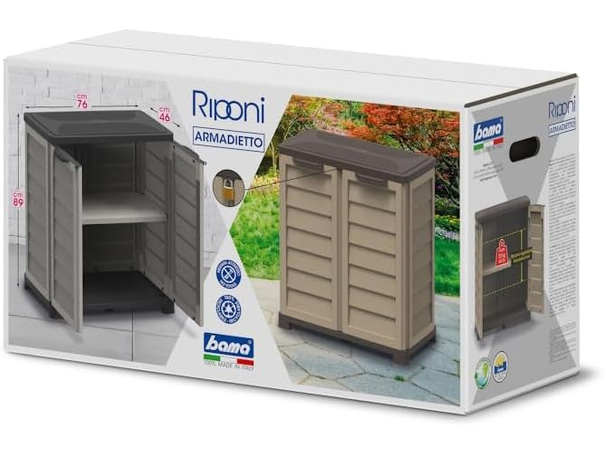 Riponi armadietto beige/tortora 76x46x89h
