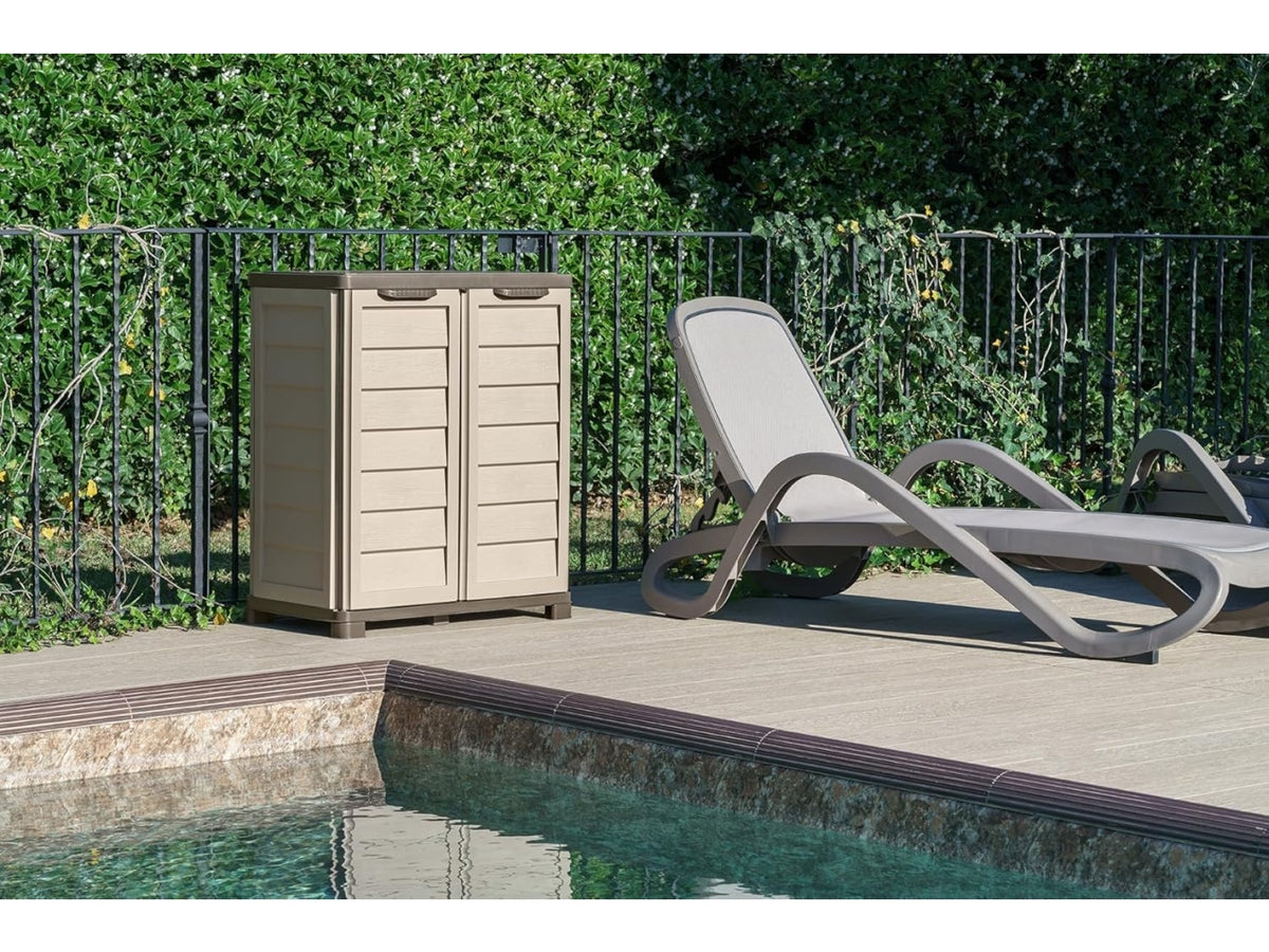 Riponi armadietto beige/tortora 76x46x89h