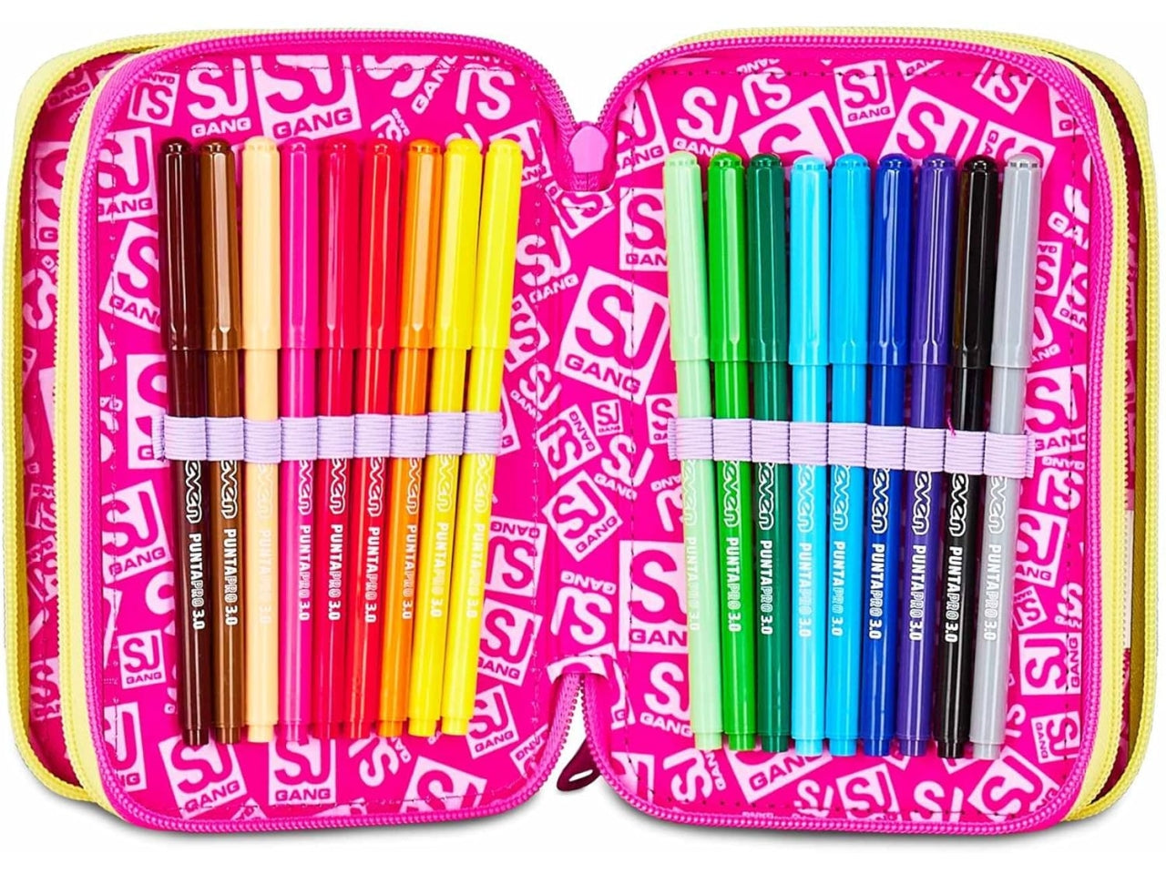 Astuccio 3 zip sj gang game-led girl