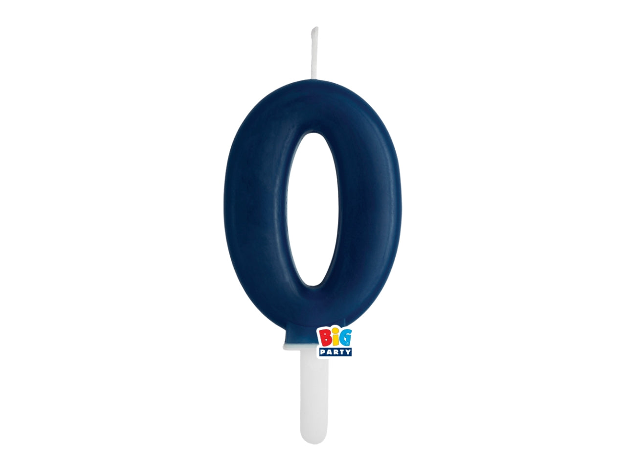 Candelina numero 0 di Cera Tiny Plump Blu Navy 7cm