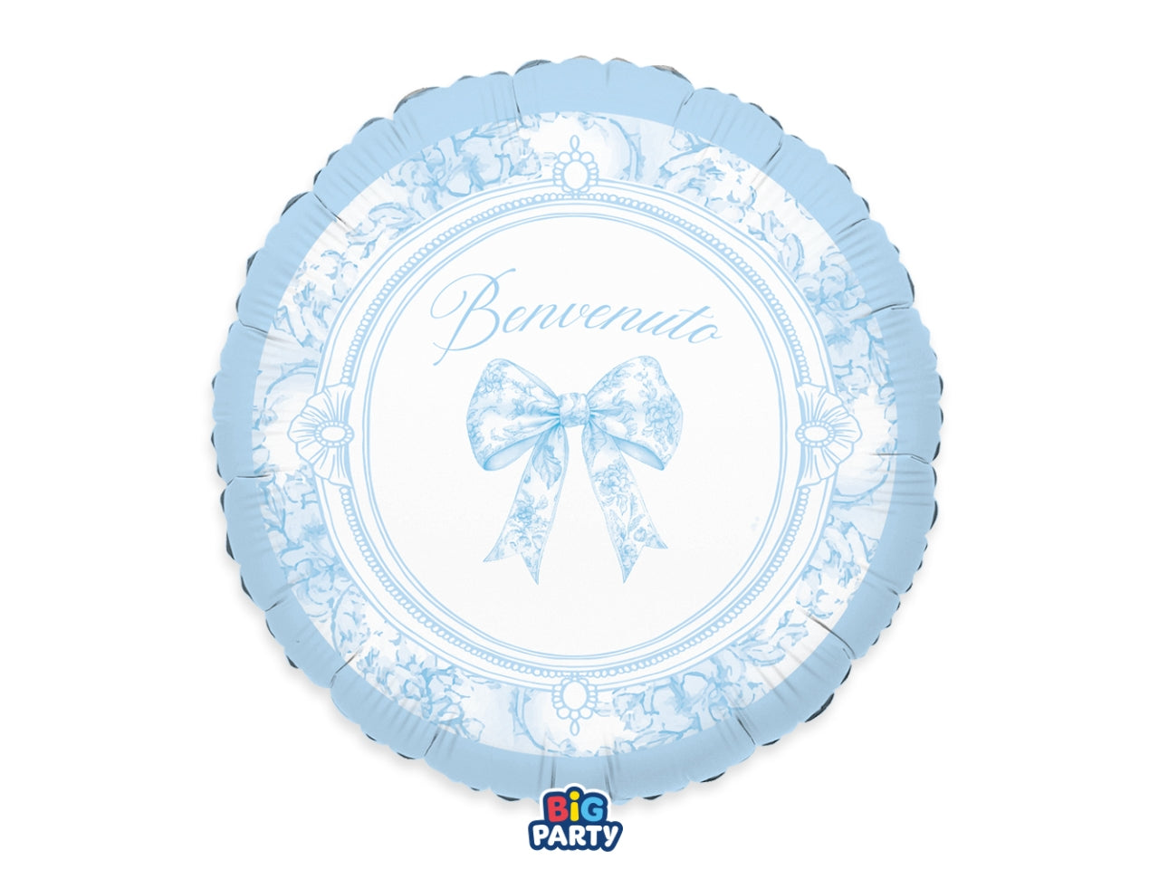 Palloncini Foil Tondo 45cm Benvenuto Fiocco Vintage