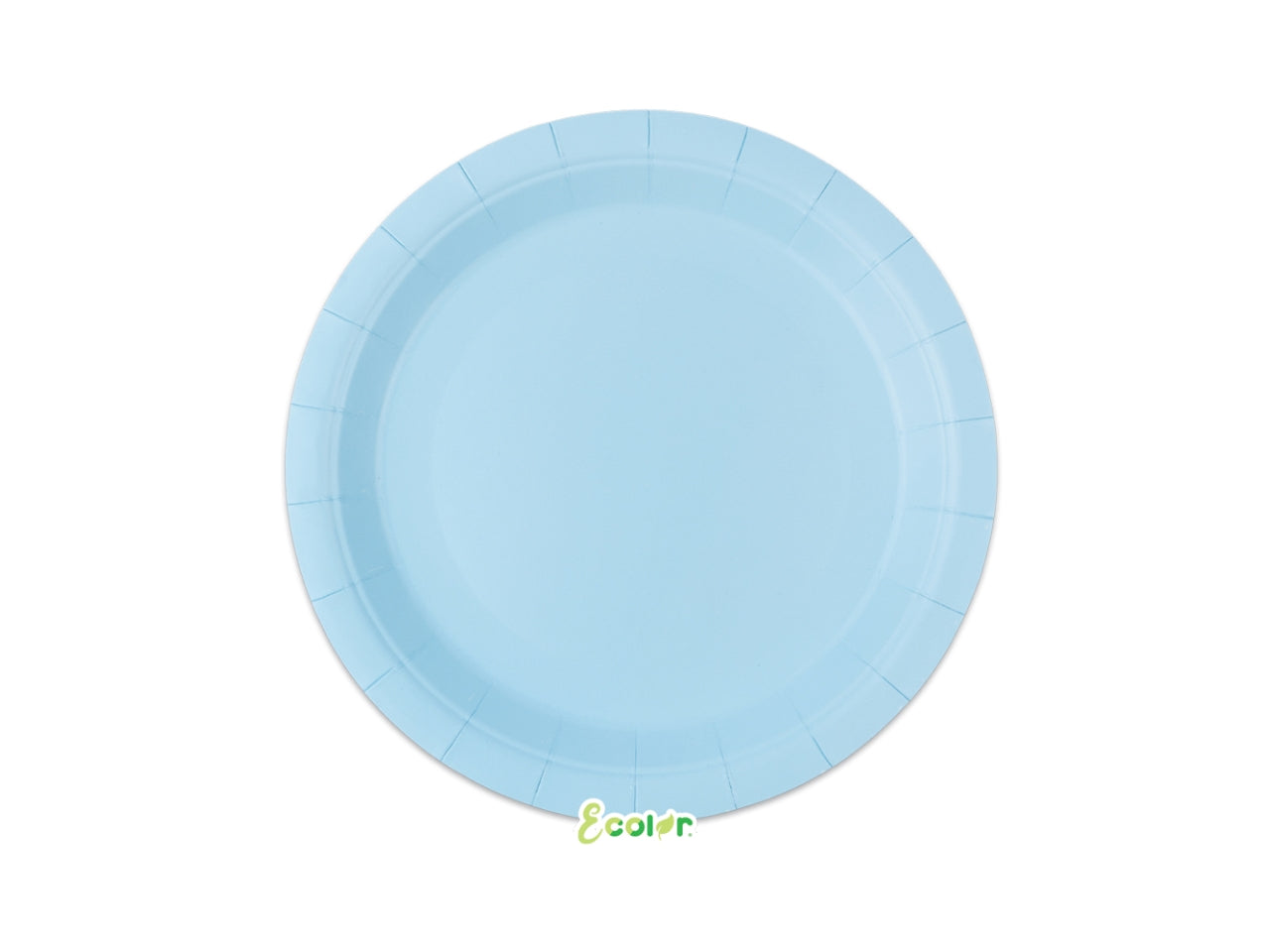 Piatti Ecolor 24cm Celeste set da 25 piatti