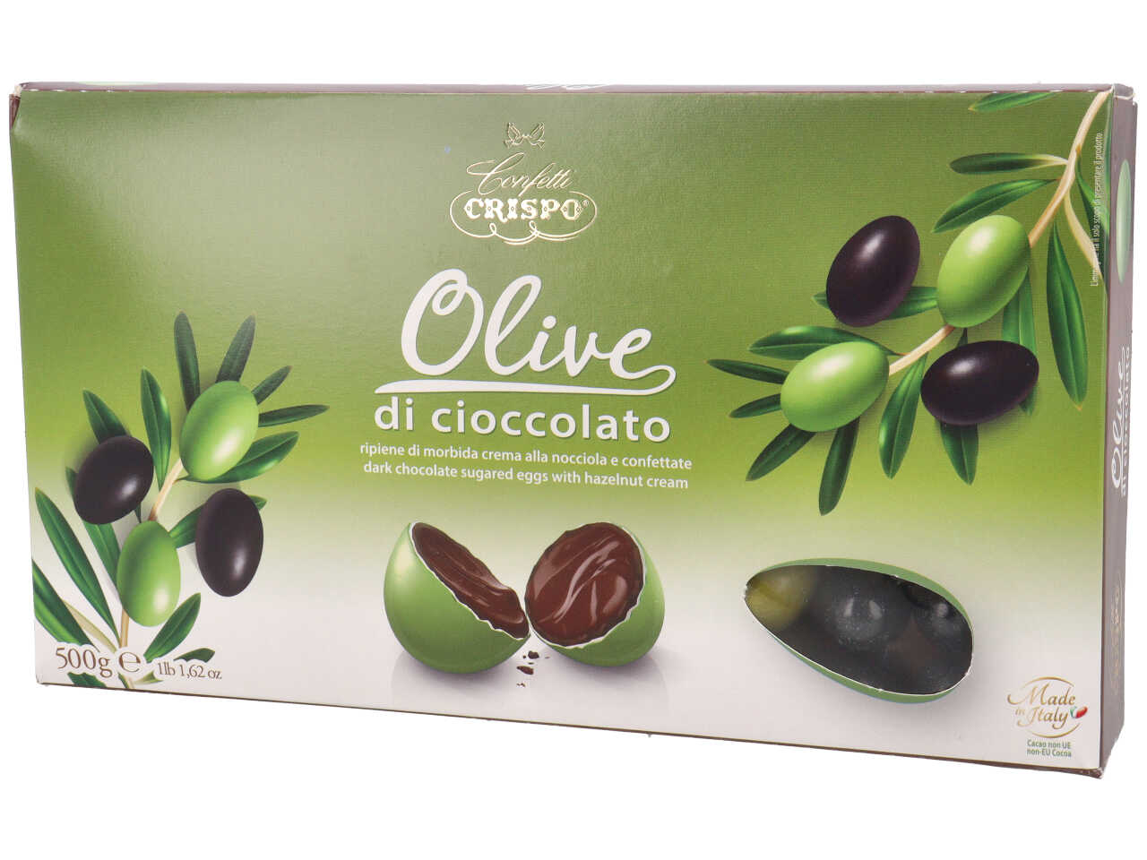 Olive di cioccolato verdei/nere 500gr