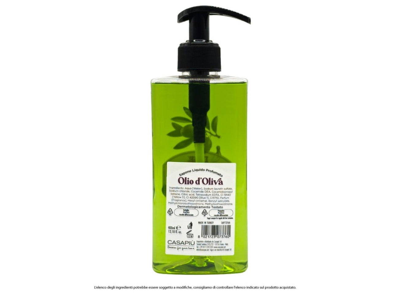 Irge bea sapone liquido olio d'oliva 400ml
