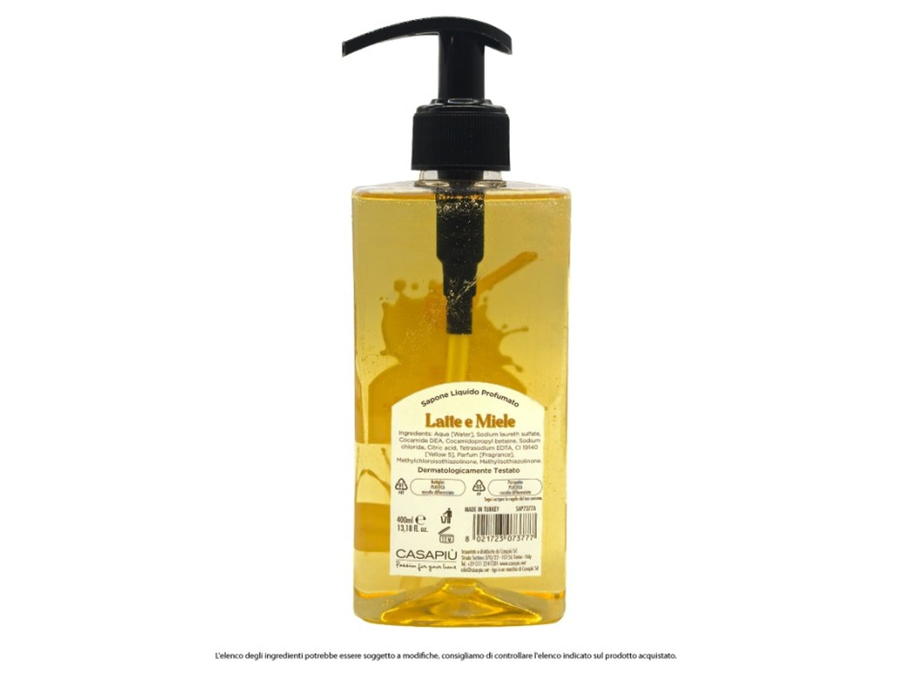 Irge beau sapone liquido latte e miele 400m