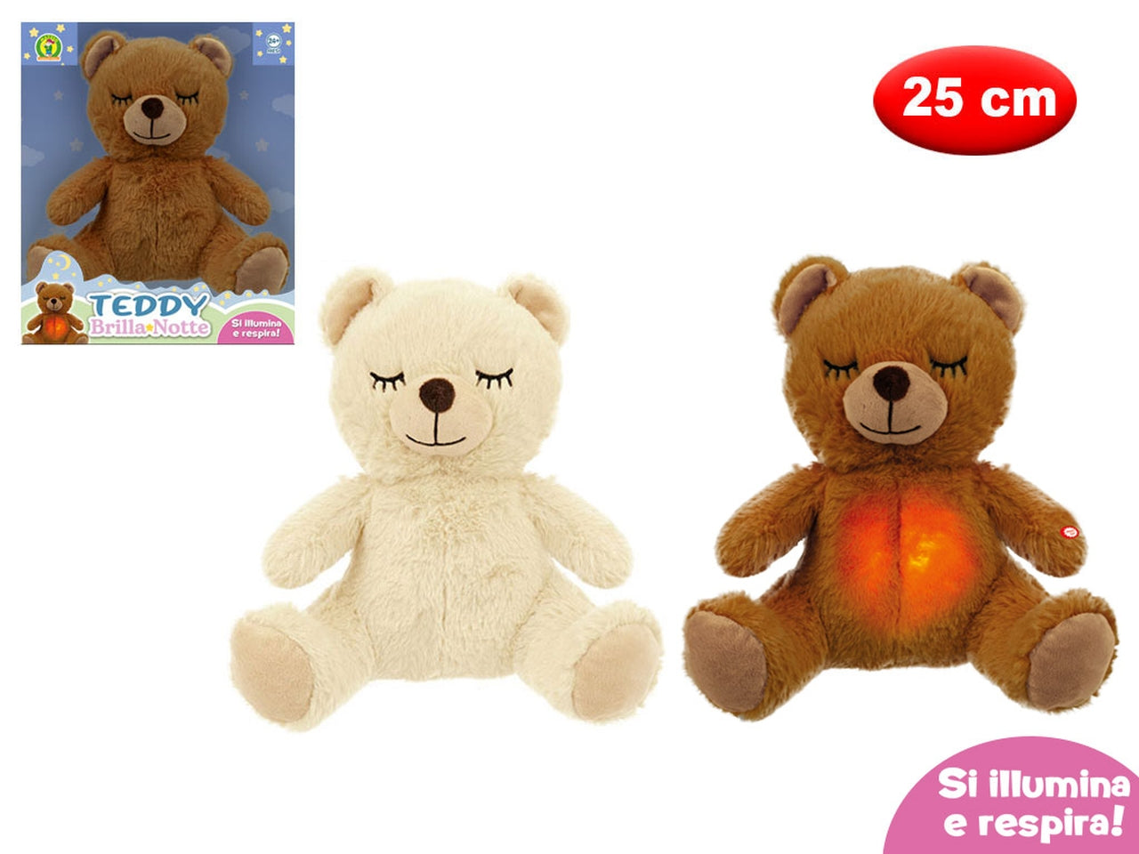Peluche teddy brillanotte cm 25