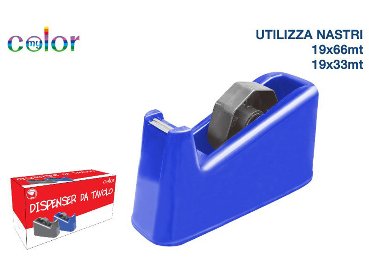 Distributore per nastro da tavolo 21x10cm blu