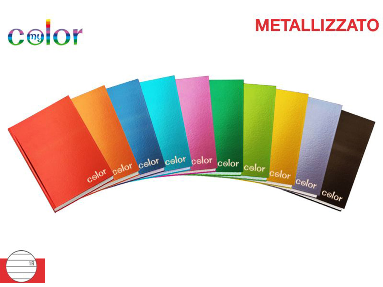 Quaderno maxi rigo 1r 240 pagine metallizato