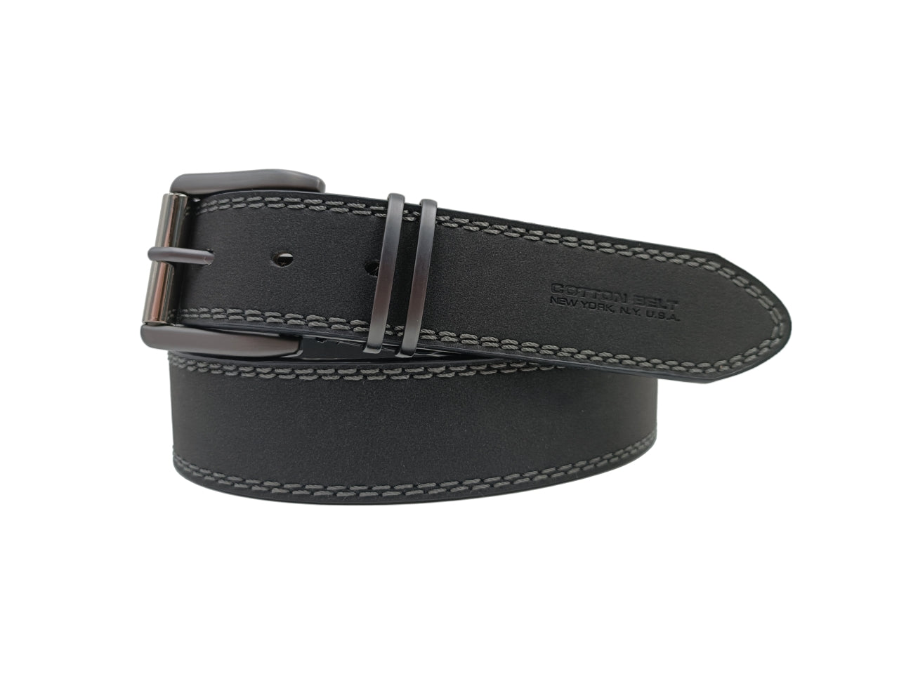 Cotton Belt cintura da uomo in pelle nero