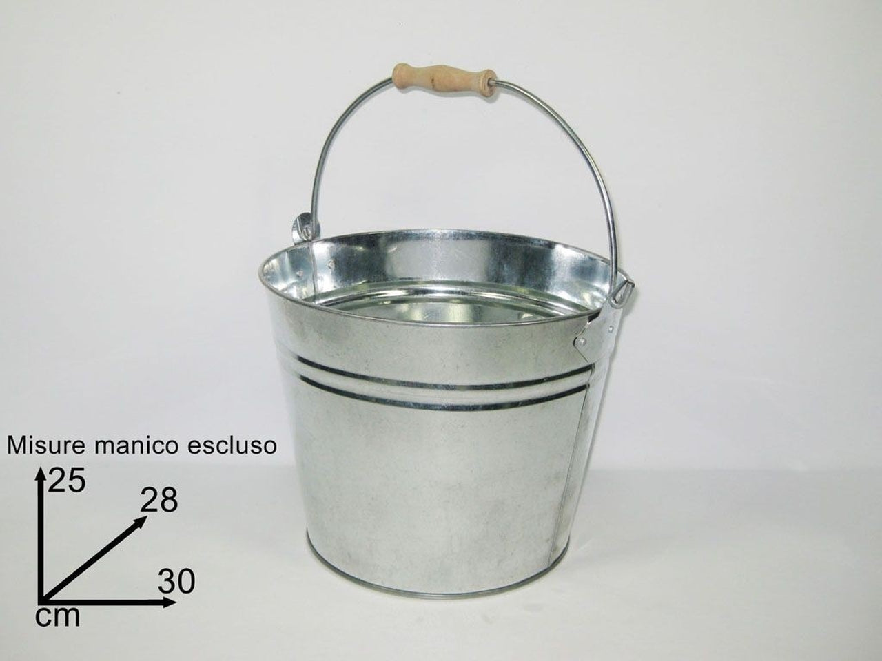 Secchio acciaio medio 30xh.25cm
