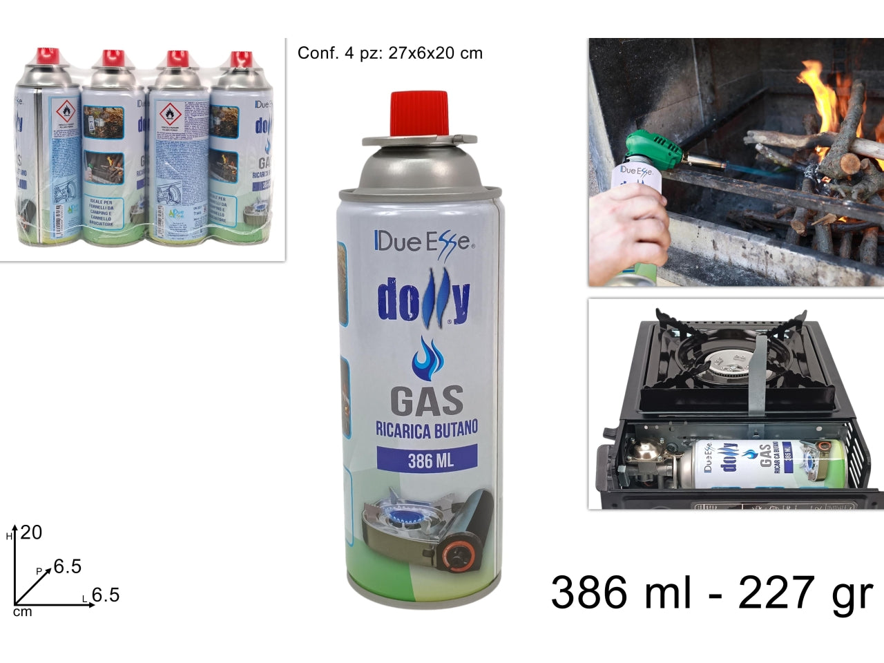 Bomboletta gas 386ml per cannello
