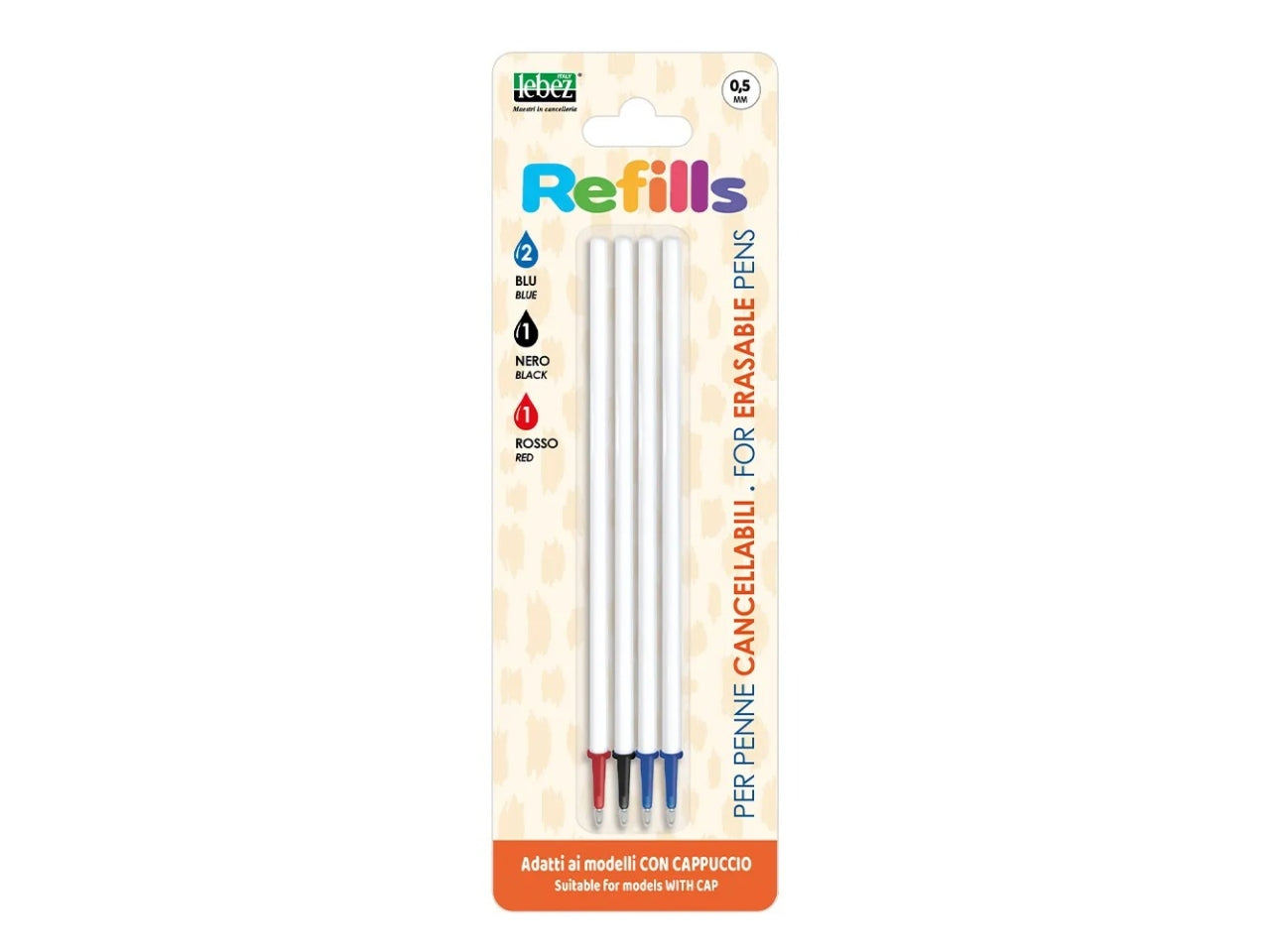Refill cancellabile assortito set da 4 refill