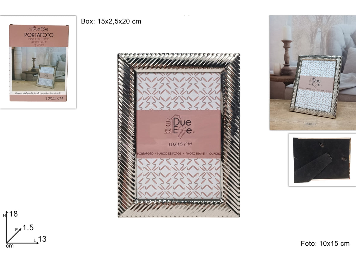 Portafoto 10x15cm color argento