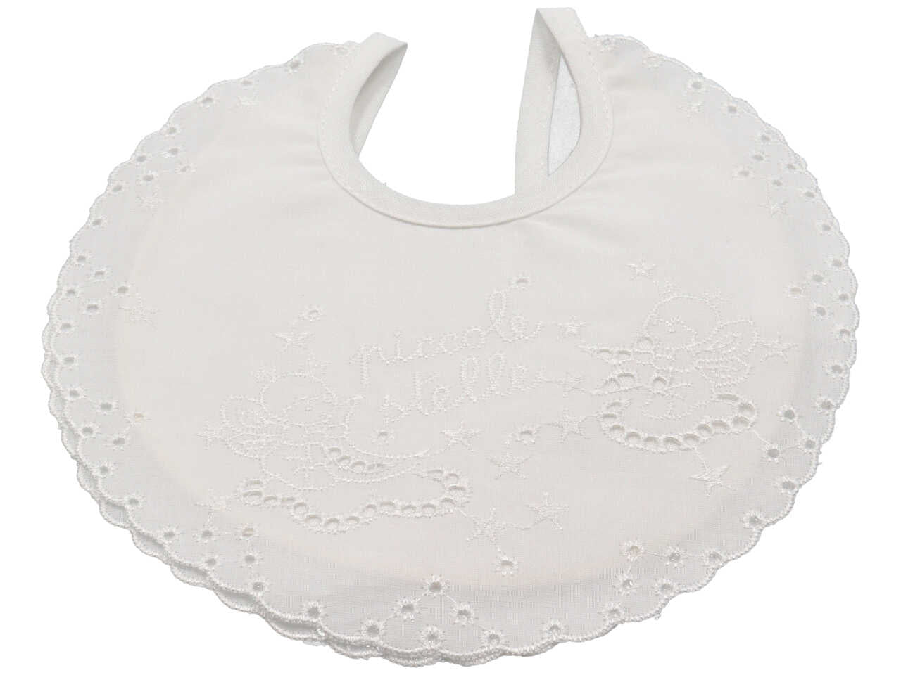 Bavetta piccole stelle set da 2 bavette bianco