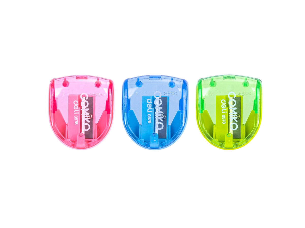 Temperino Comico 1foro con contenitore in colori assortiti