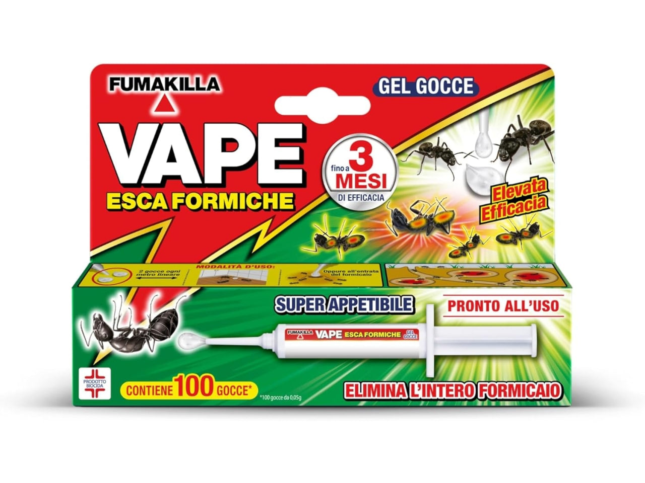 Vape esca formiche gel, siringa da 5gr