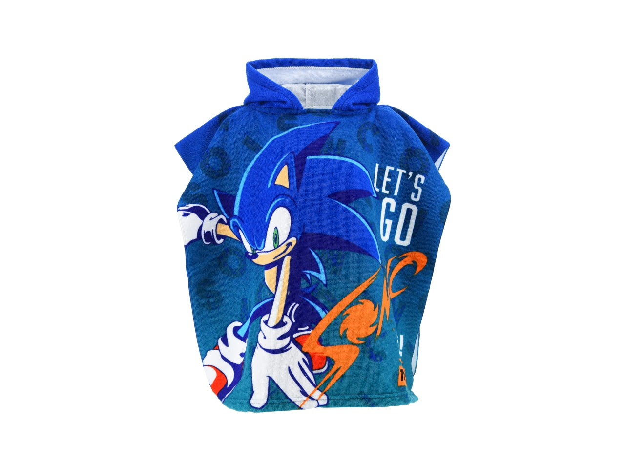 Sonic modern asciugamano poncho blu