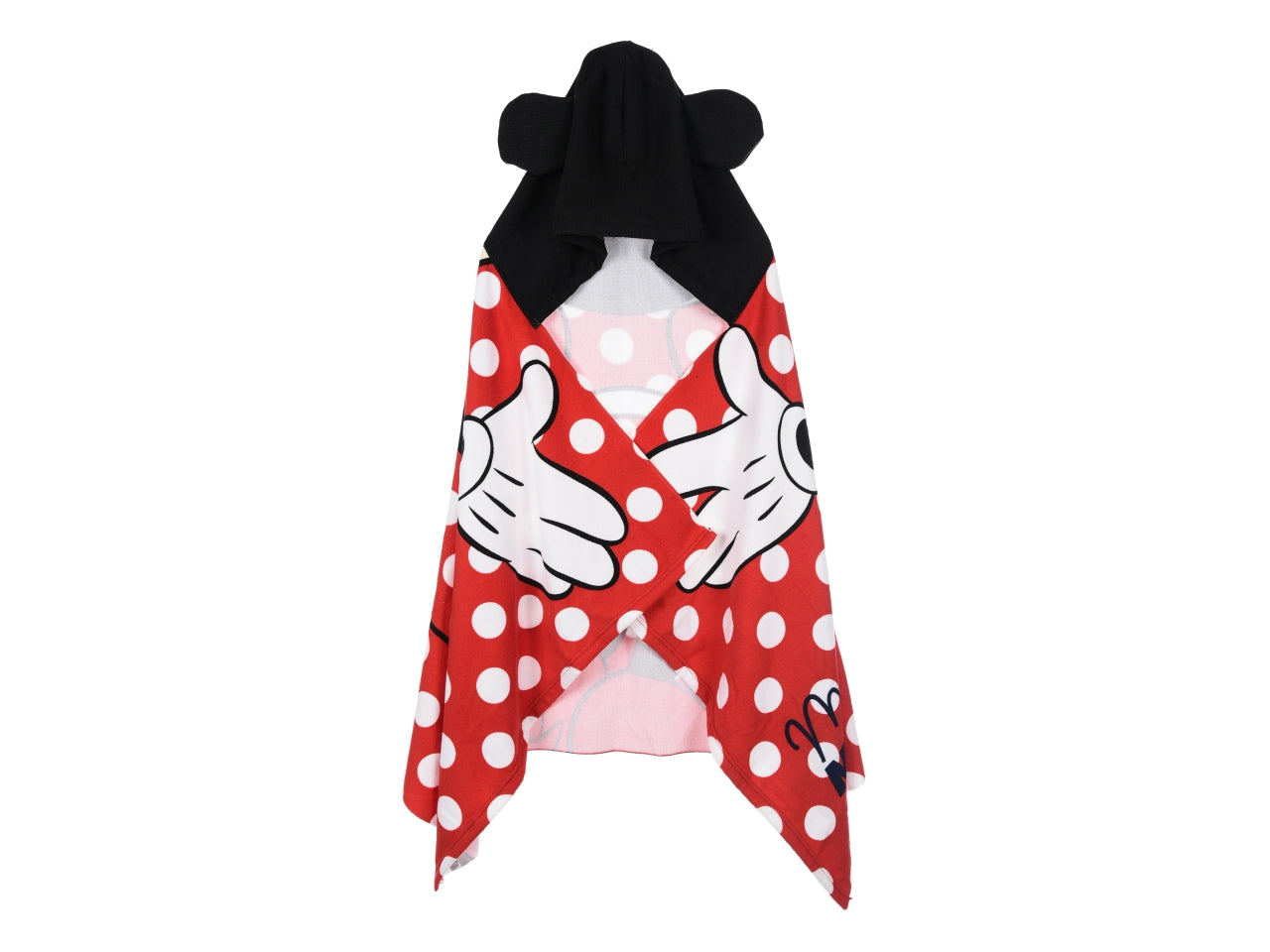 Minnie telo mare con cappuccio rosso $