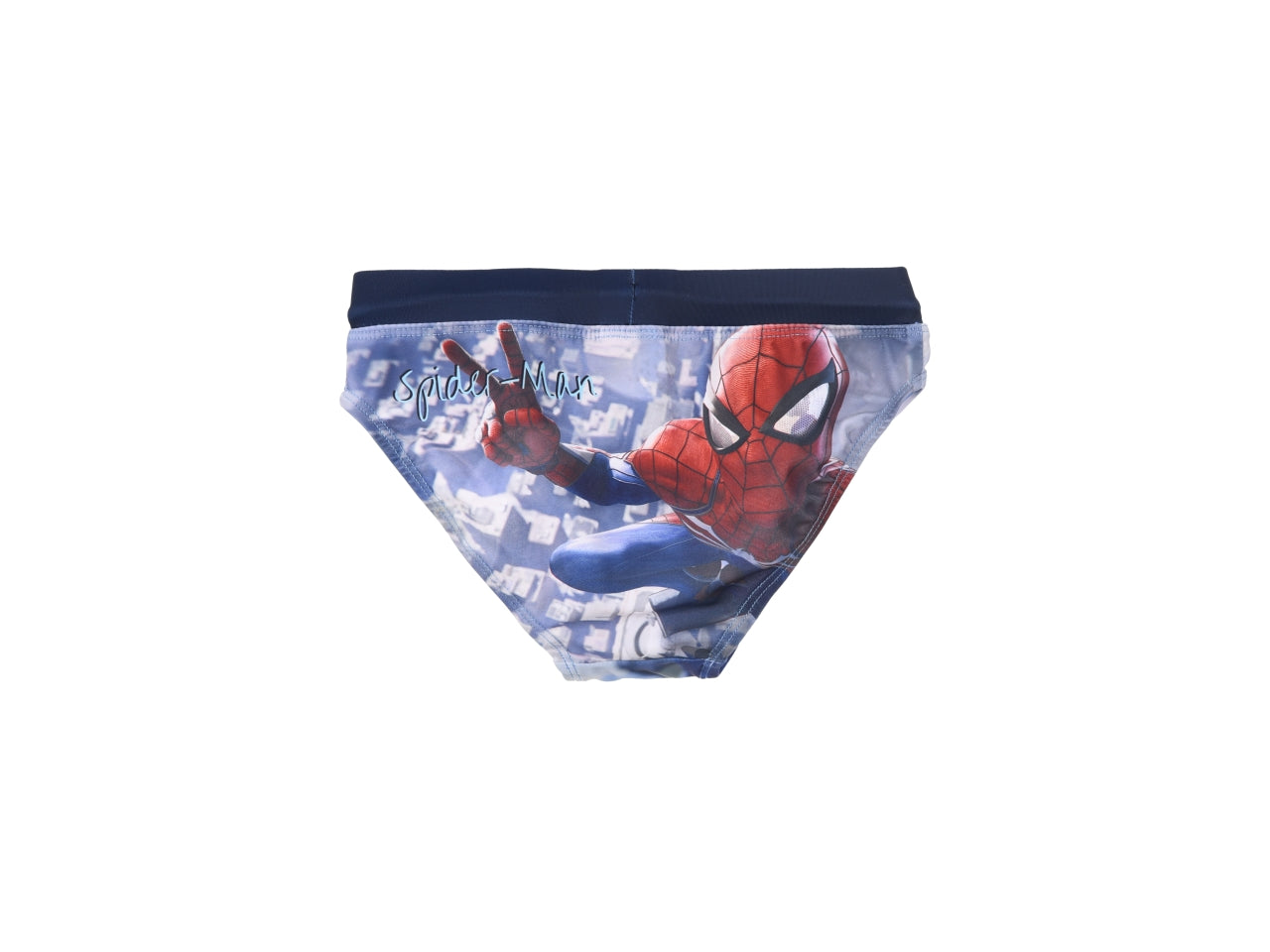 Spiderman costume mare slip taglie dalla 3 alla 8 anni colore navy