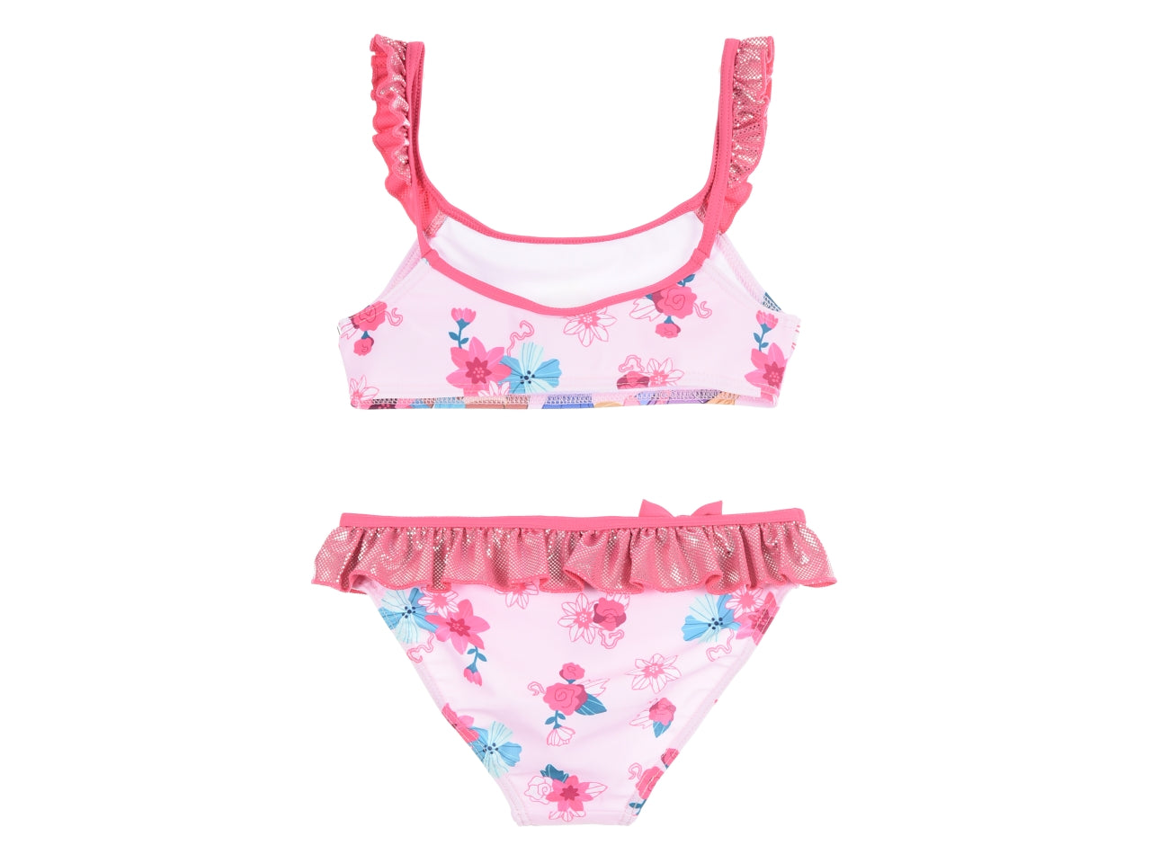 Principesse costume mare bikini taglie dalla 3 alla 8 anni fucsia