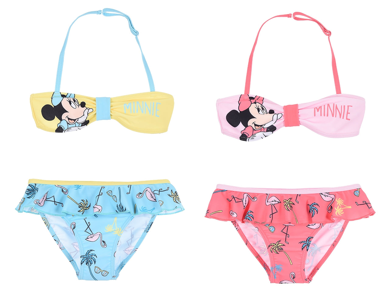 Minnie costume mare bikini taglie dalla 3 alla 8 anni rosa