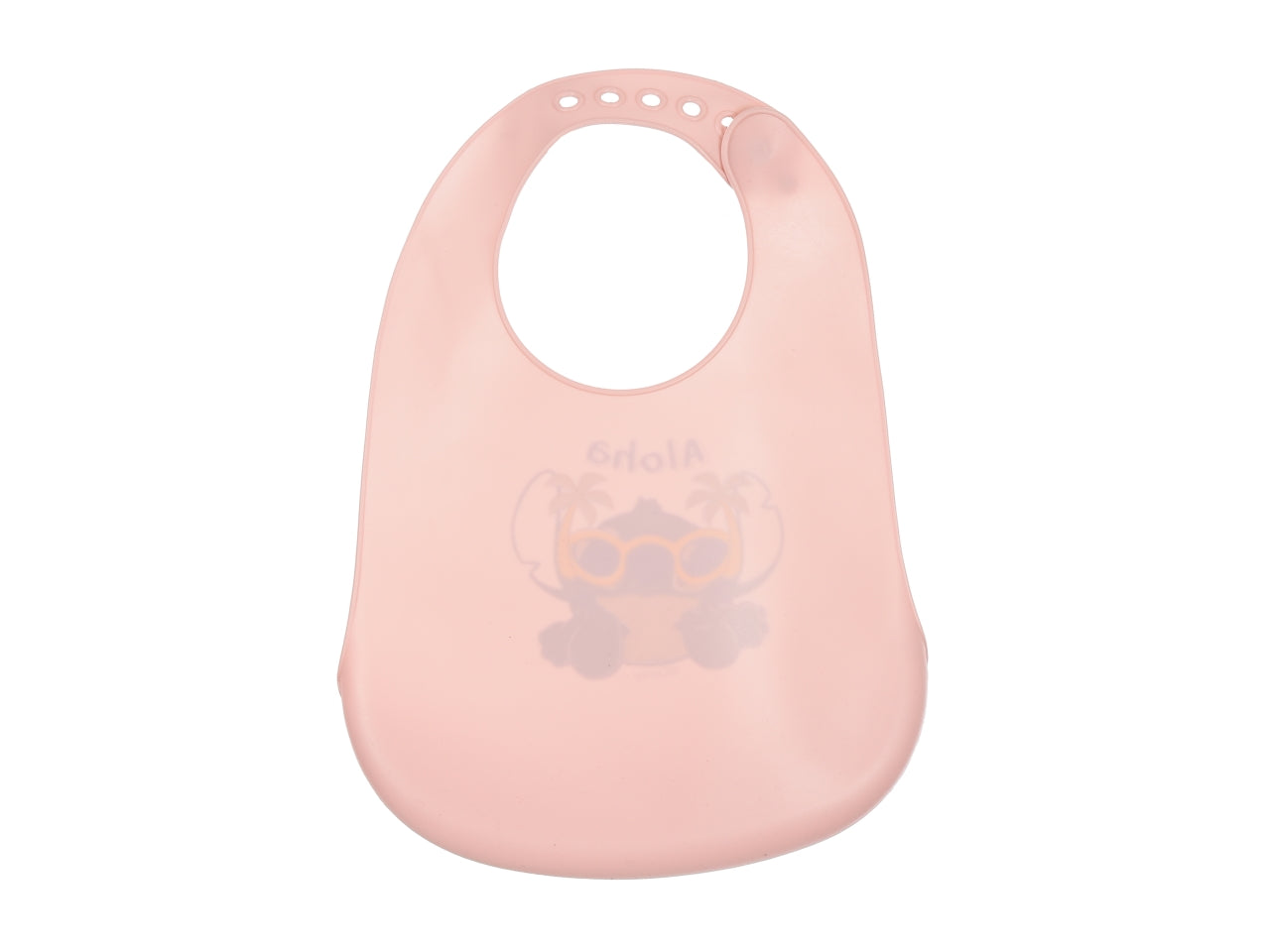 Lilo e stitch bavetta in silicone rosa chiaro 30x23cm