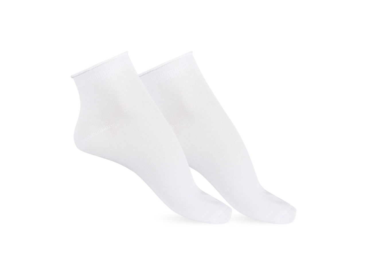 Minicalza da donna maglia jersey in cotoneset da 2 paia bianco tg 36/40