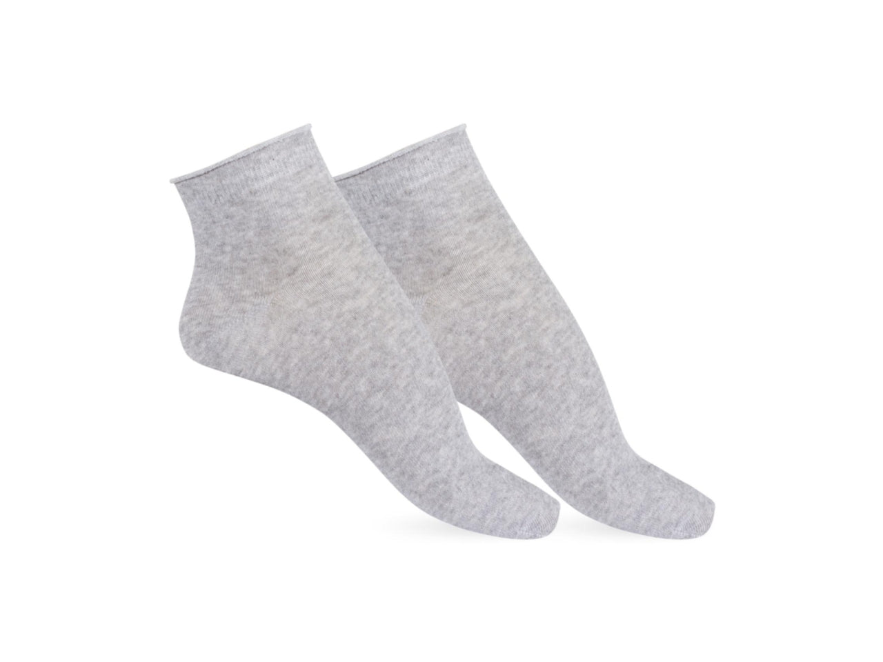 Minicalza da donna maglia jersey in cotoneset da 2 paia grigio chiaro tg 36/40