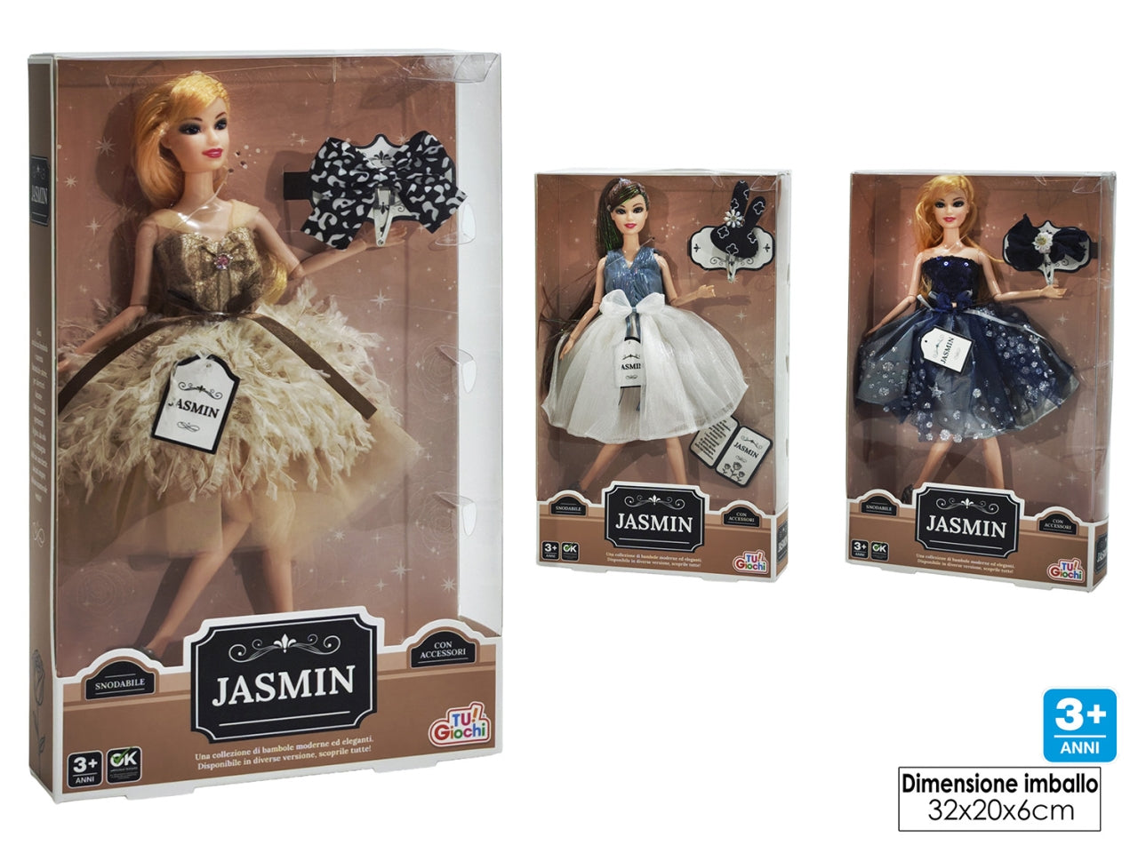 Bambola jasmin 3 assortimenti