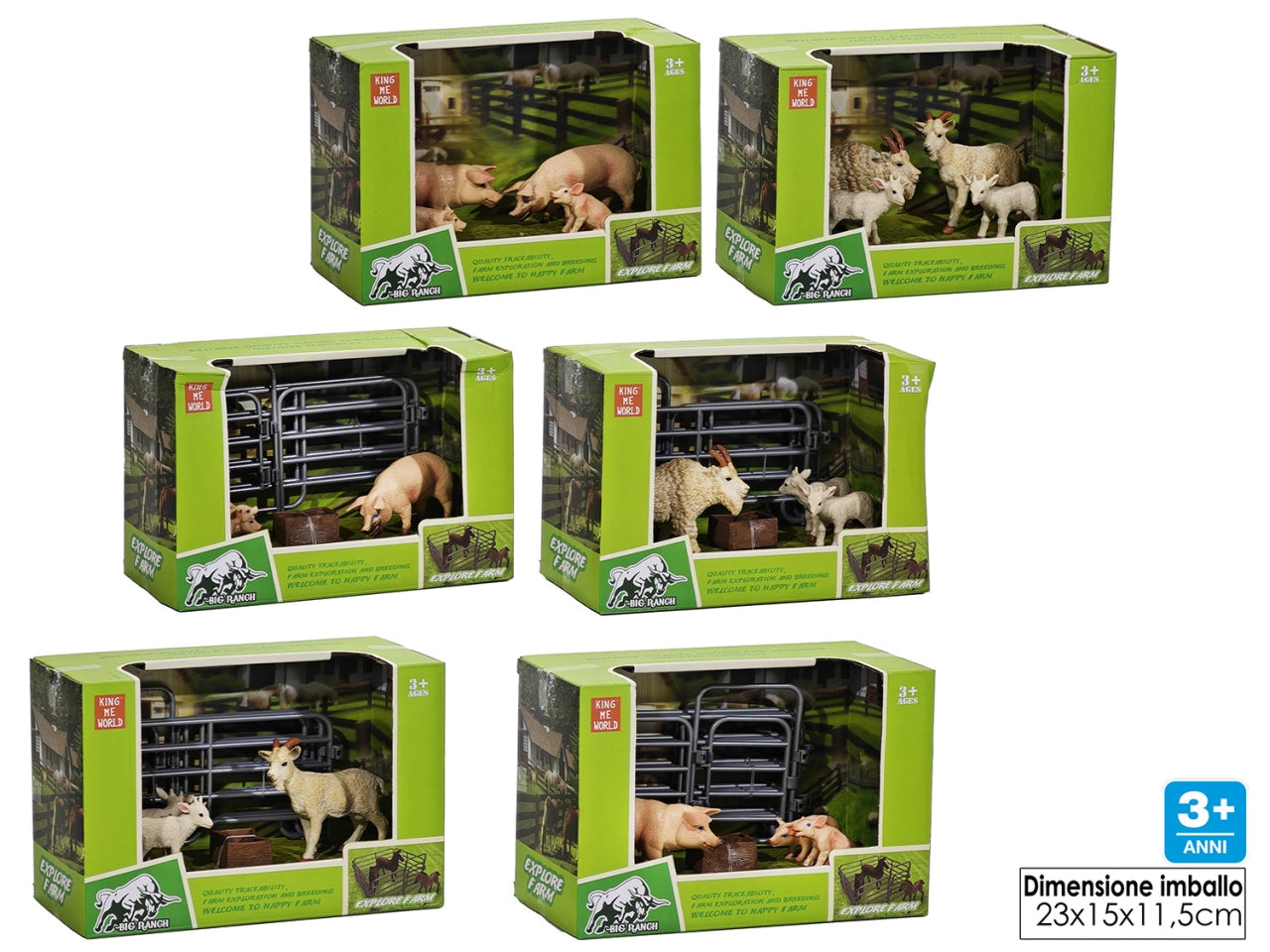 Animali fattoria 6 assortimenti