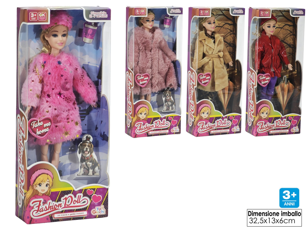 Baby fashion doll bambola 4assortimenti
