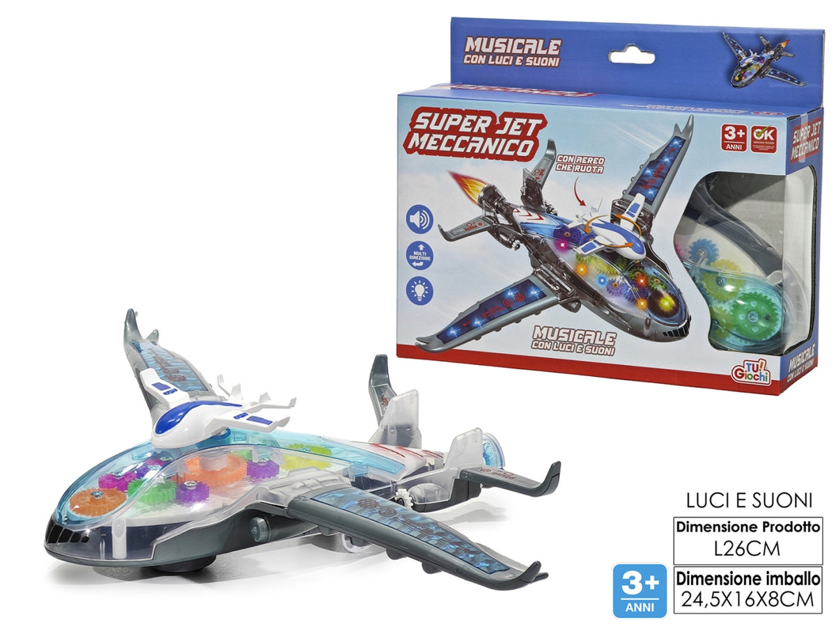 Aereo super jet luci suoni movimento