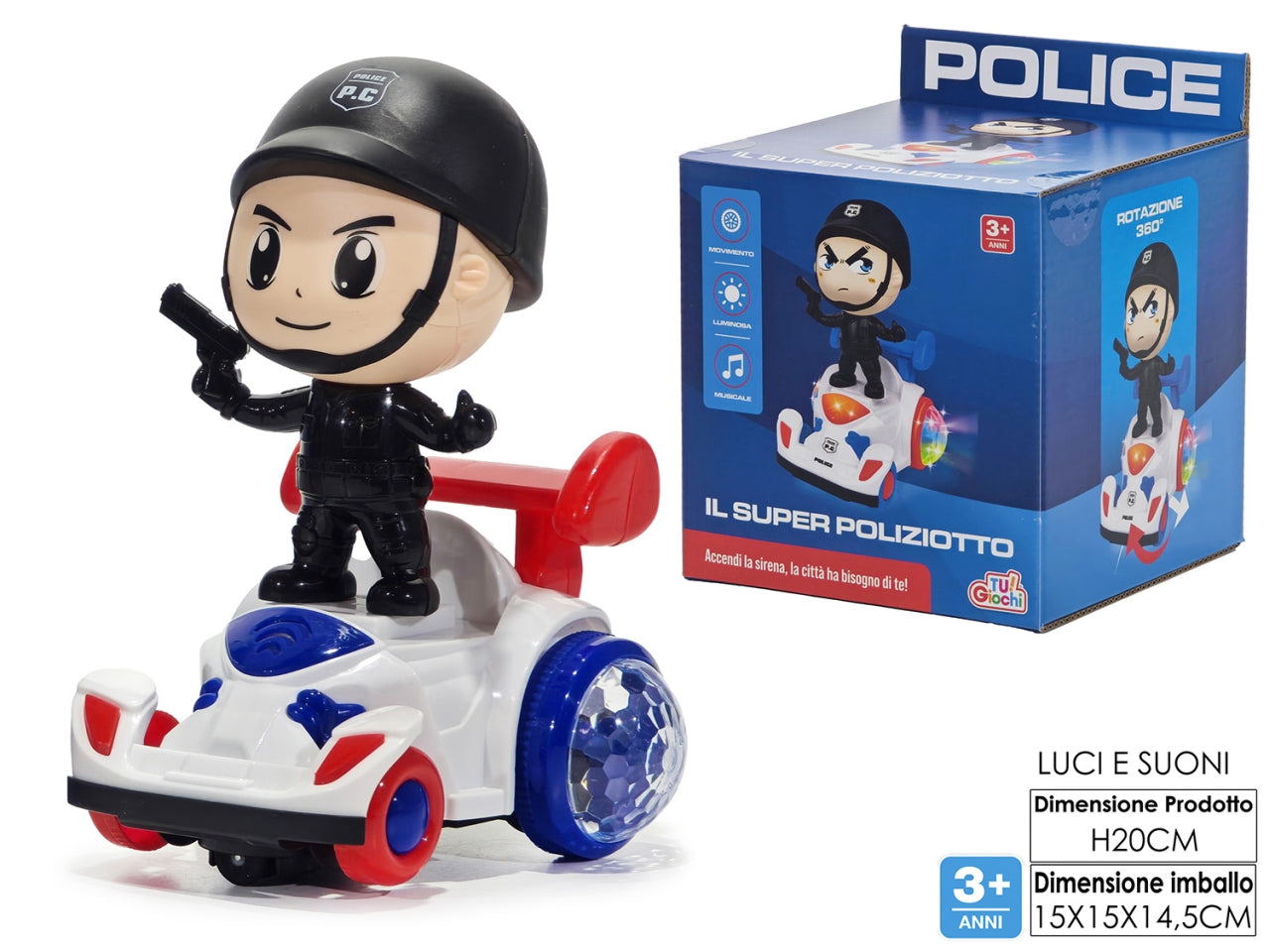 Gioco polizziotto luci suoni movimento