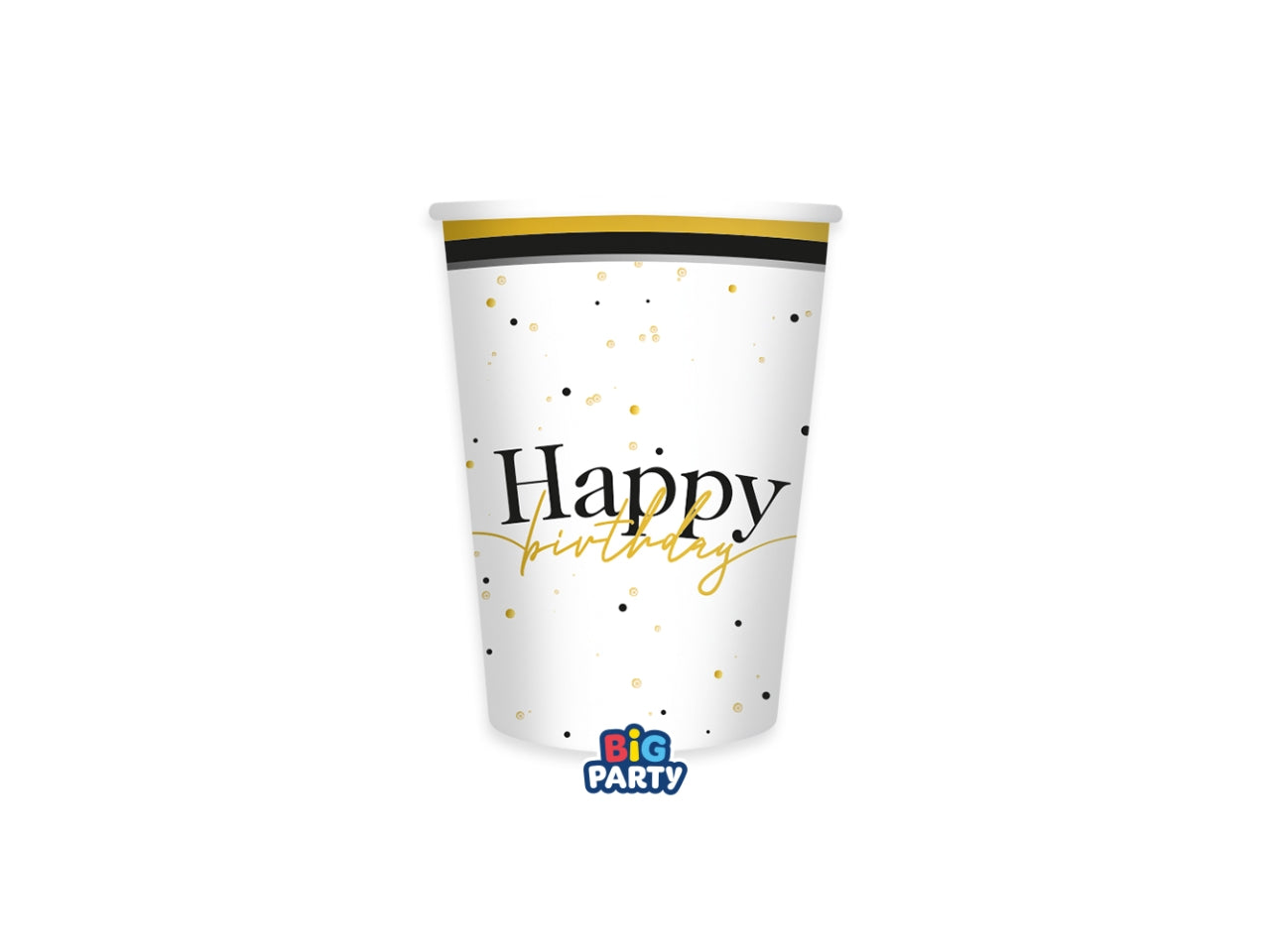 Bicchieri 250cc happy birthday prestige set da 6 bicchieri