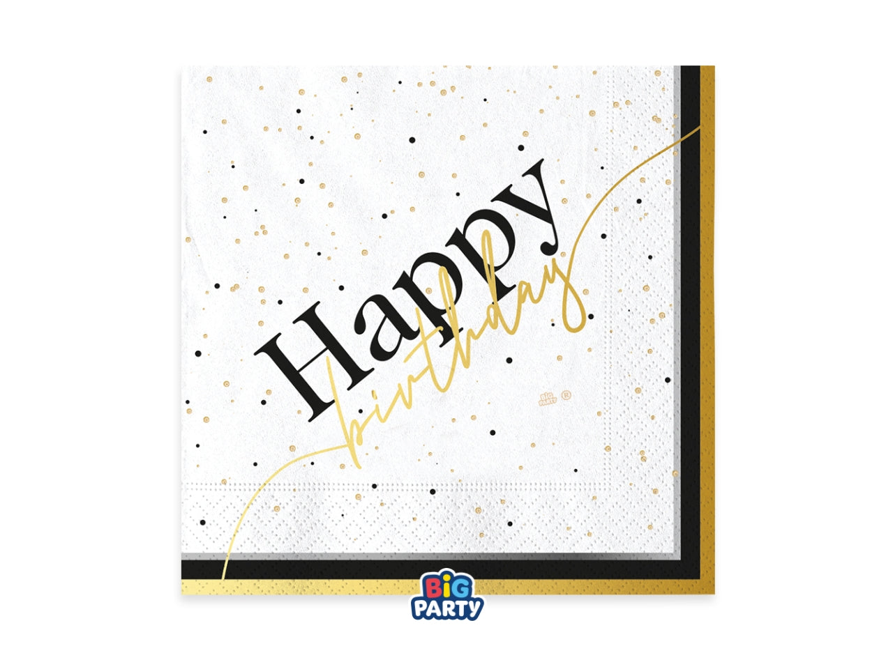 Tovaglioli 33x33cm happy birthday prestige set da 16 tovaglioli