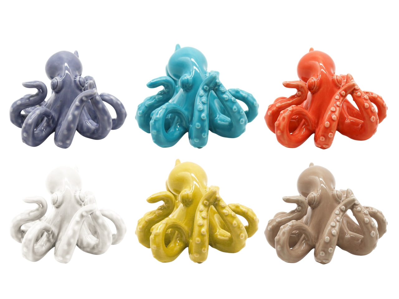 Polpo da appoggio 11x9x6cm 6 colori assortiti