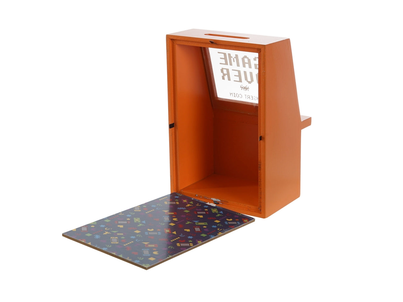 Salvadanaio mdf 11x17x10,5cm game over in 2 assortimenti